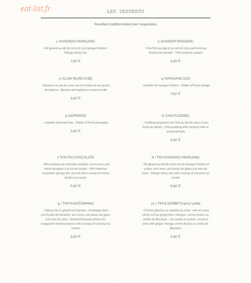 Ô Coco'ttes — carte page 14