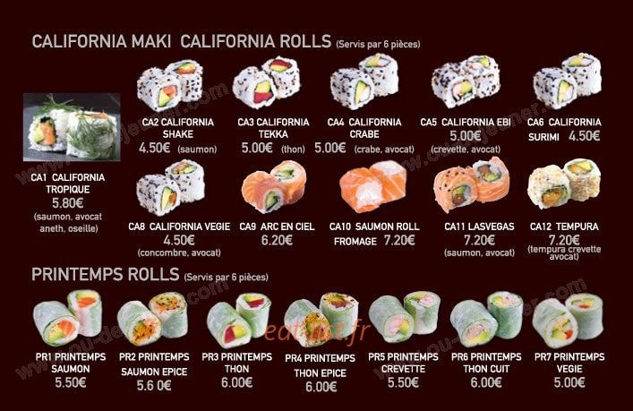 Sushi Line — carte page 3