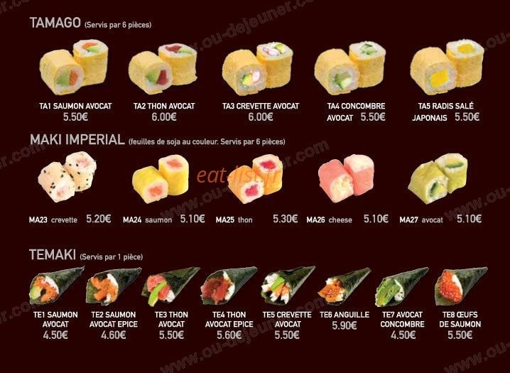 Sushi Line — carte page 4