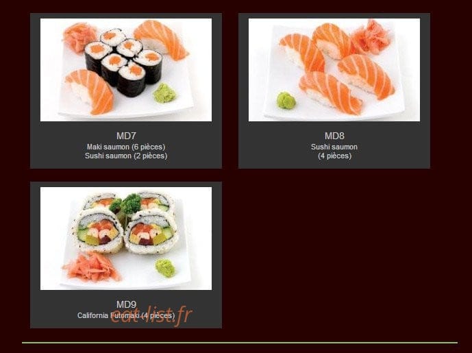 Sushi Line — carte page 8