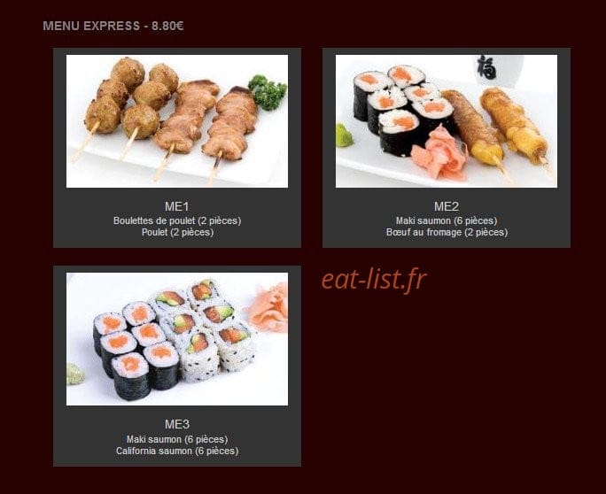 Sushi Line — carte page 9