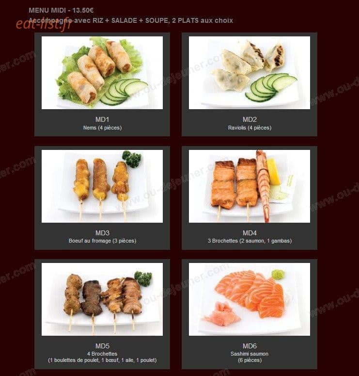 Sushi Line — carte page 7
