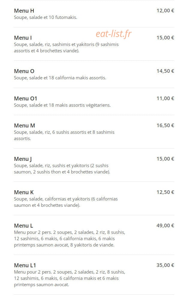 Traiteur asiatique — carte page 3