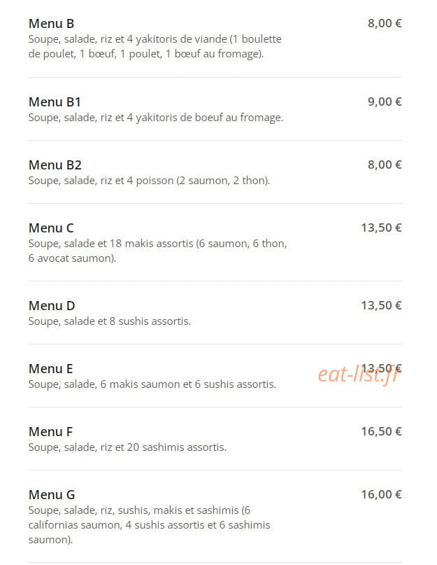 Traiteur asiatique — carte page 2