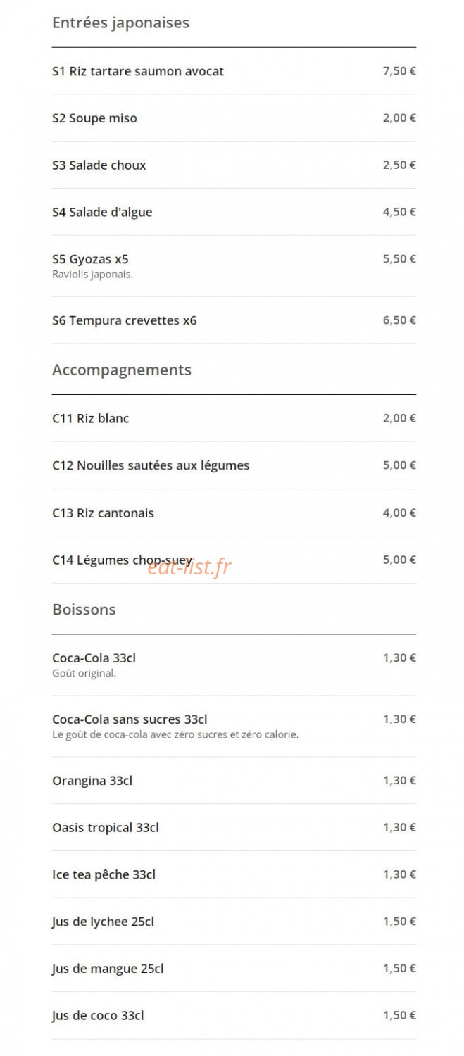 Traiteur asiatique — carte page 9