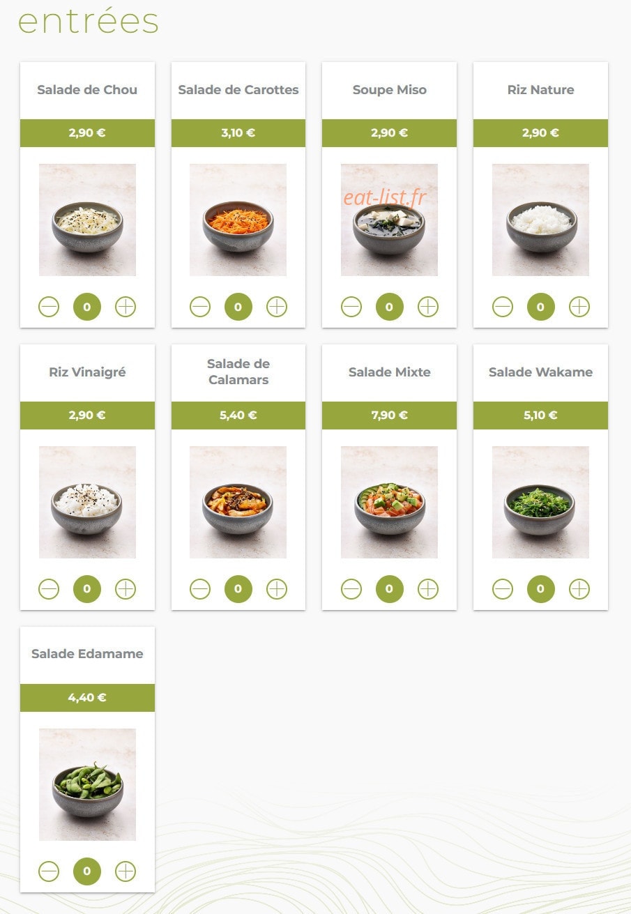 Eat sushi — carte page 5