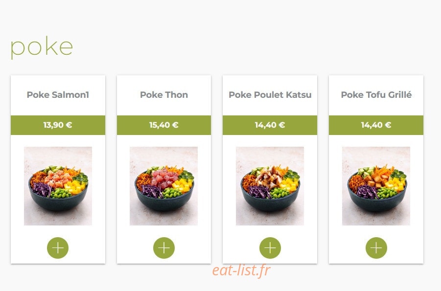Eat sushi — carte page 17
