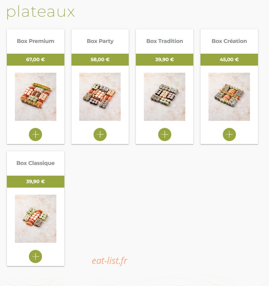 Eat sushi — carte page 4