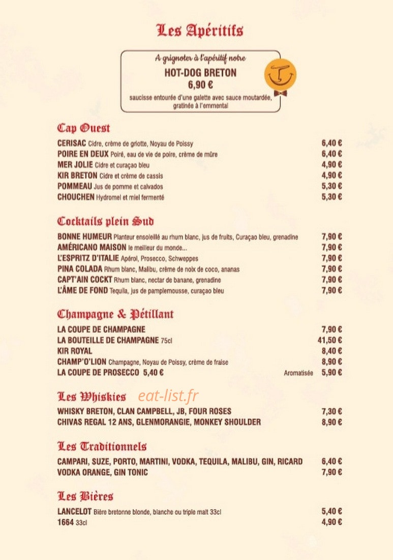La Bonne Humeur — carte page 1