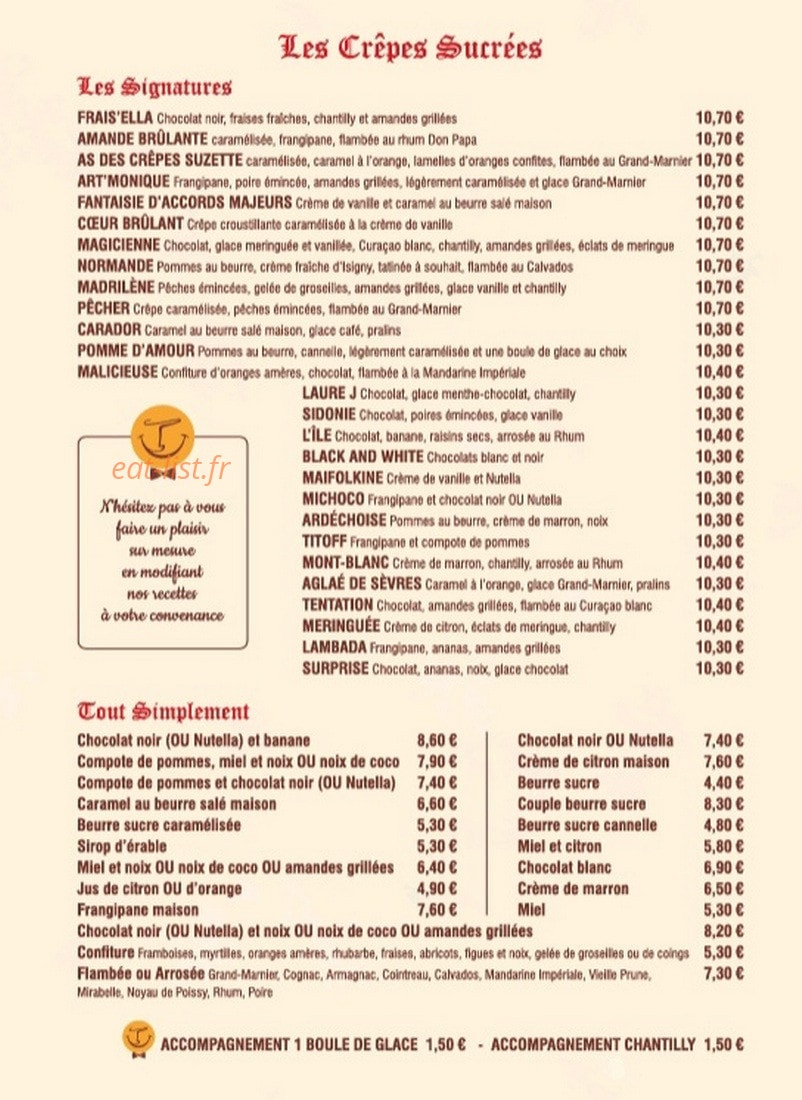 La Bonne Humeur — carte page 5