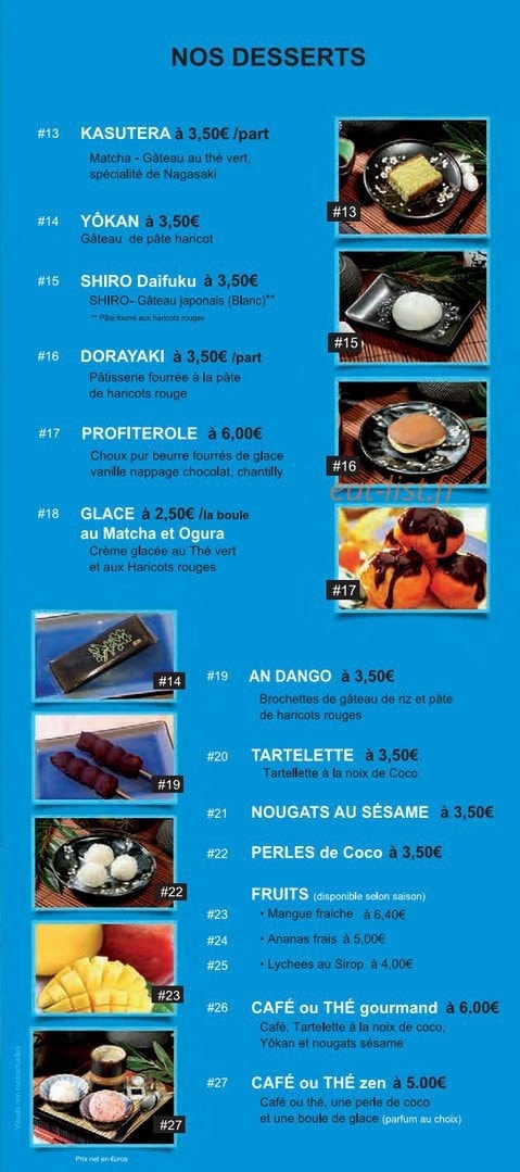 La Maison de Tokyo — carte page 11