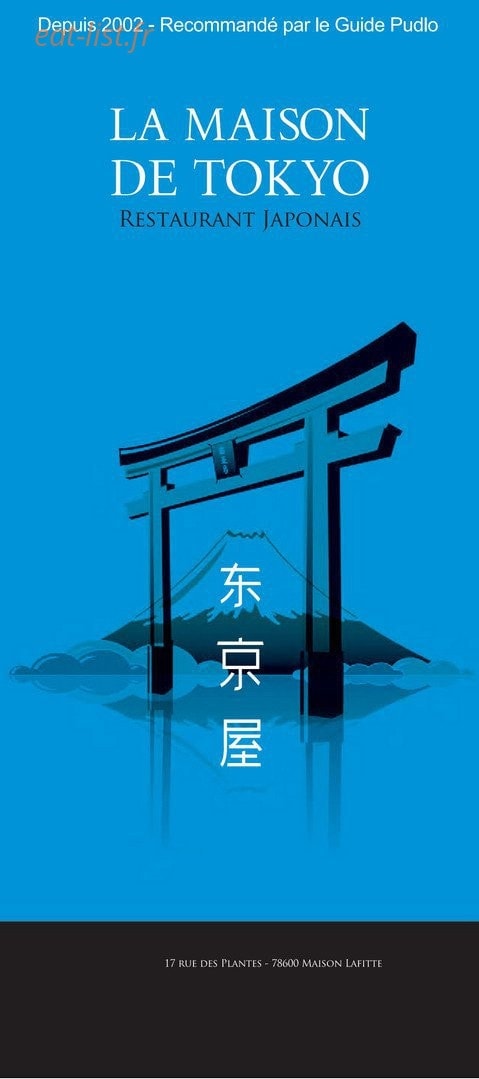 La Maison de Tokyo — carte page 1