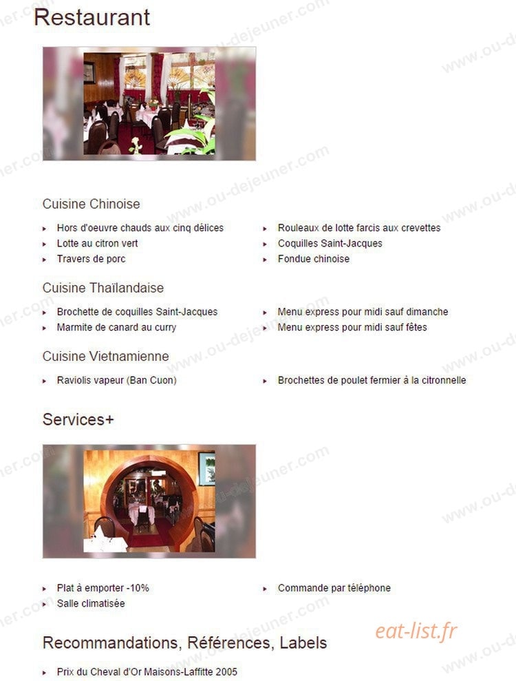 La Taverne de Chine — carte page 7