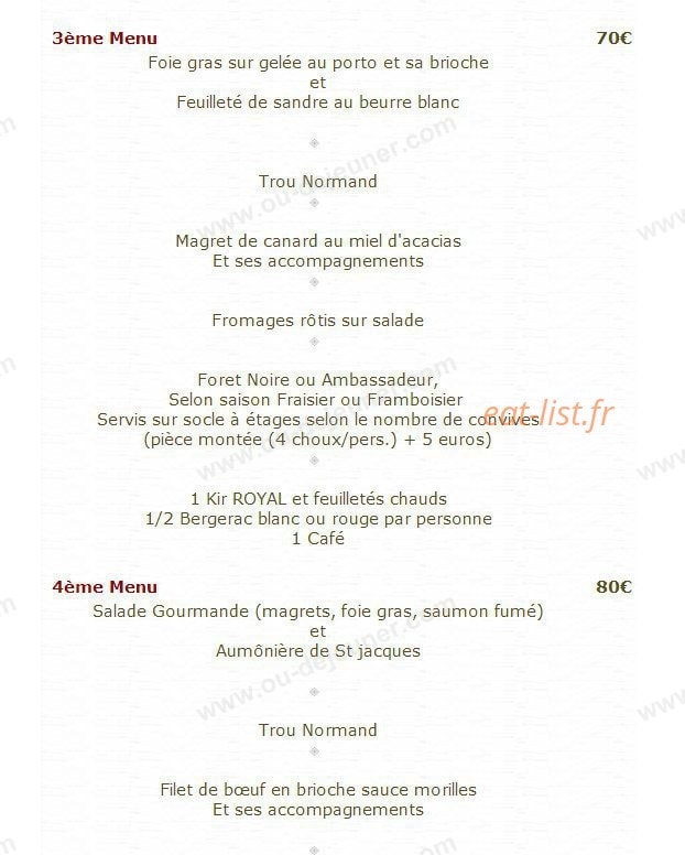 Auberge de l'Artoire — carte page 13