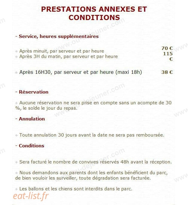 Auberge de l'Artoire — carte page 15
