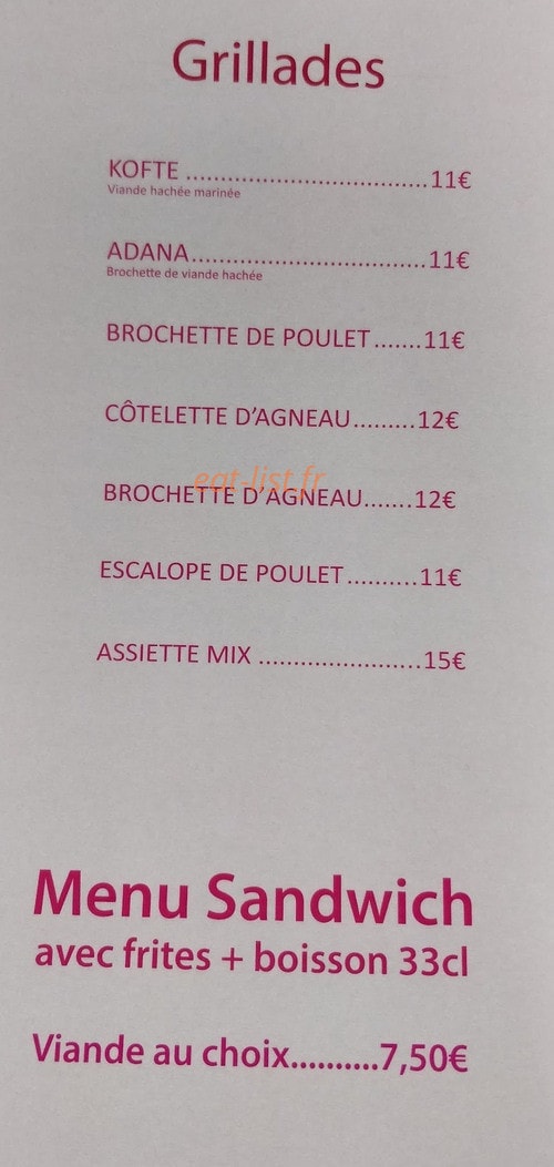 Café de la gare — carte page 2