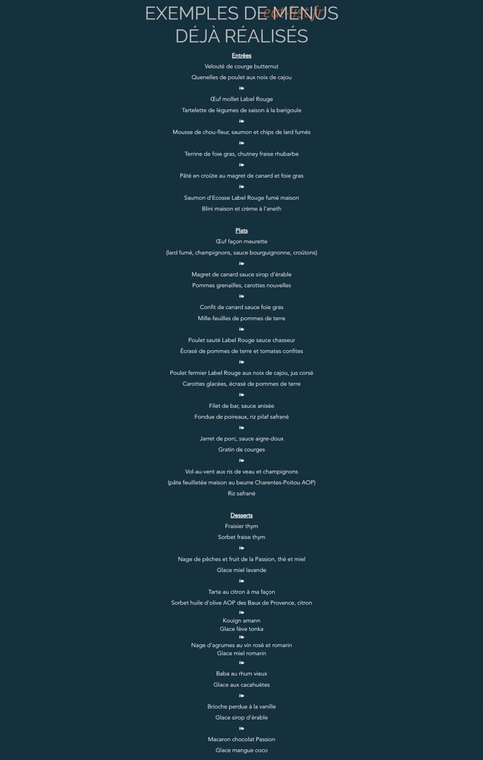 Les Recettes d'Edouard — carte page 1