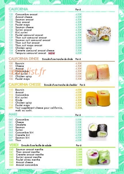 Sushi Time's — carte page 3