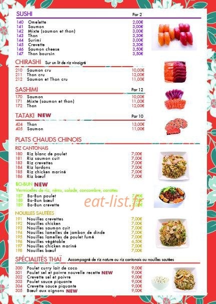 Sushi Time's — carte page 4