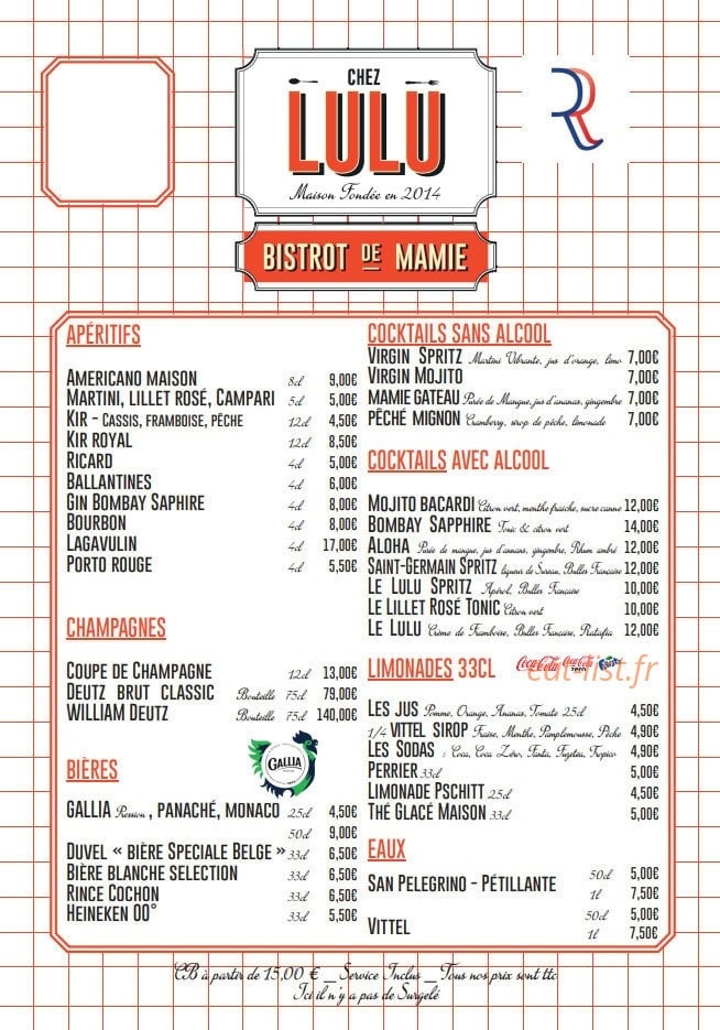 Chez LuLu - Le Bistrot de Mamie — carte page 3