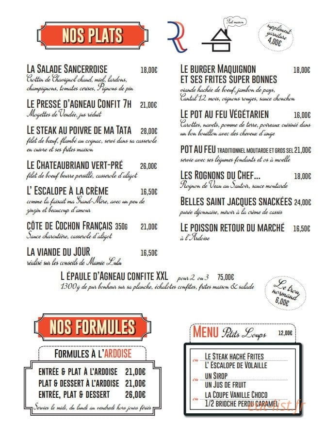 Chez LuLu - Le Bistrot de Mamie — carte page 2
