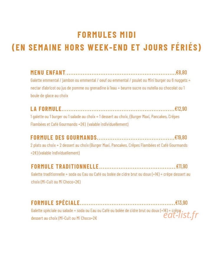 Crêperie Louis — carte page 2