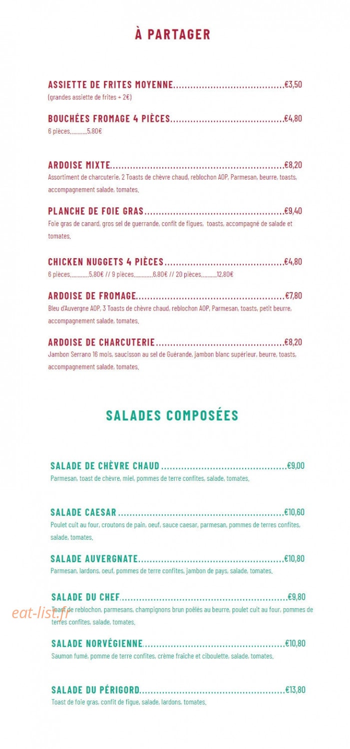 Crêperie Louis — carte page 1