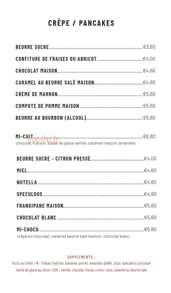 Crêperie Louis — carte page 7