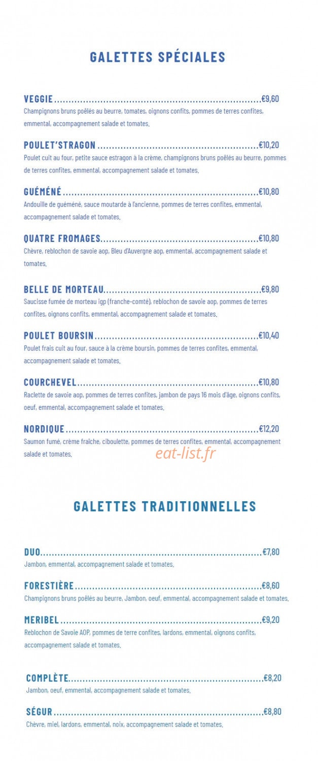 Crêperie Louis — carte page 3