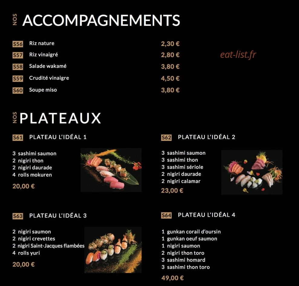 L'Idéal des Gourmands — carte page 11