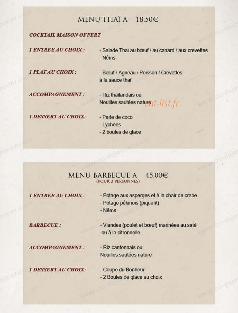 Le Canard Laqué — carte page 14