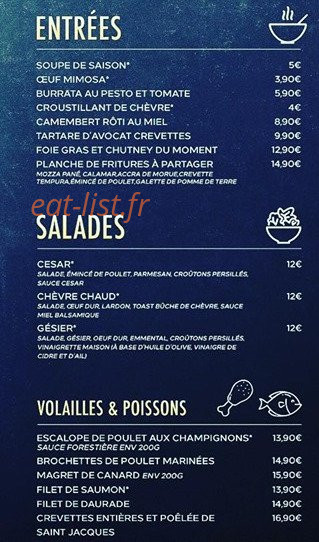 Le Quarante Sous — carte page 1