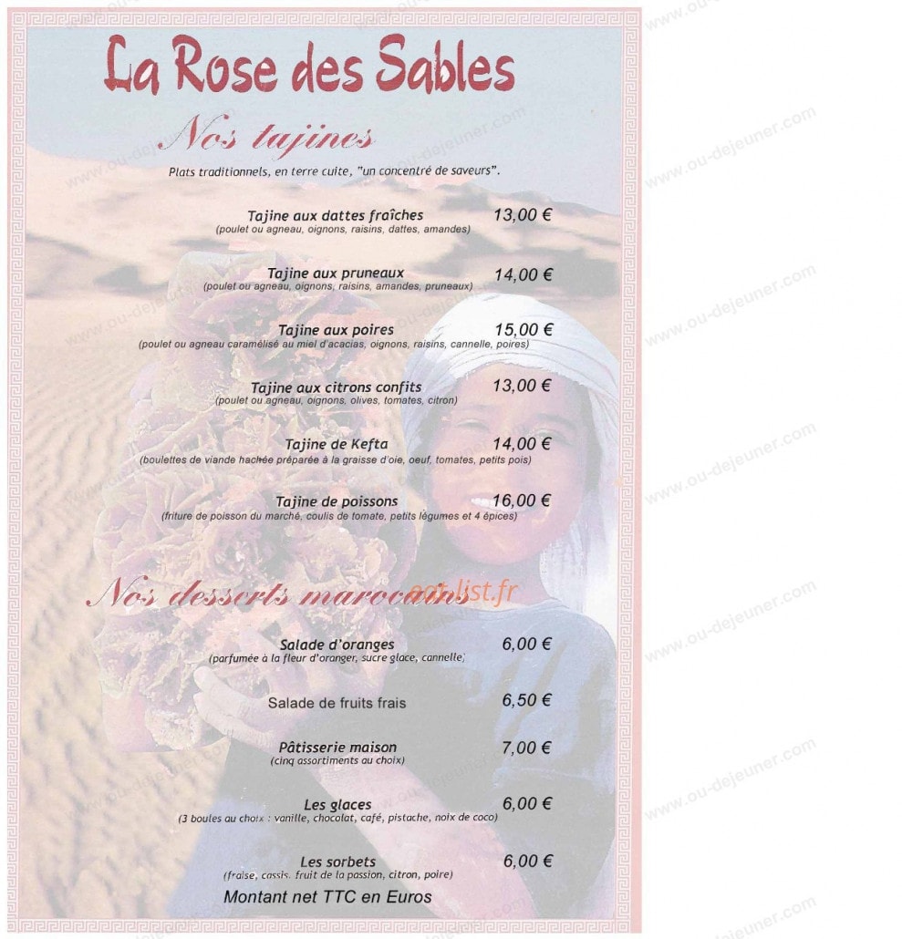La Rose des Sables — carte page 4