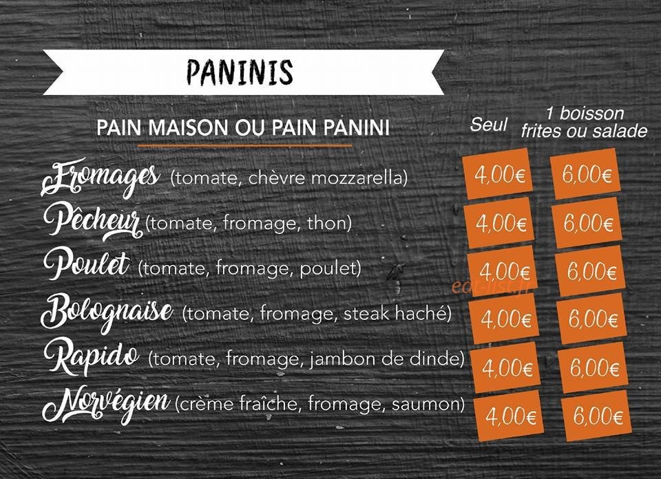 Pizza Rapido — carte page 4