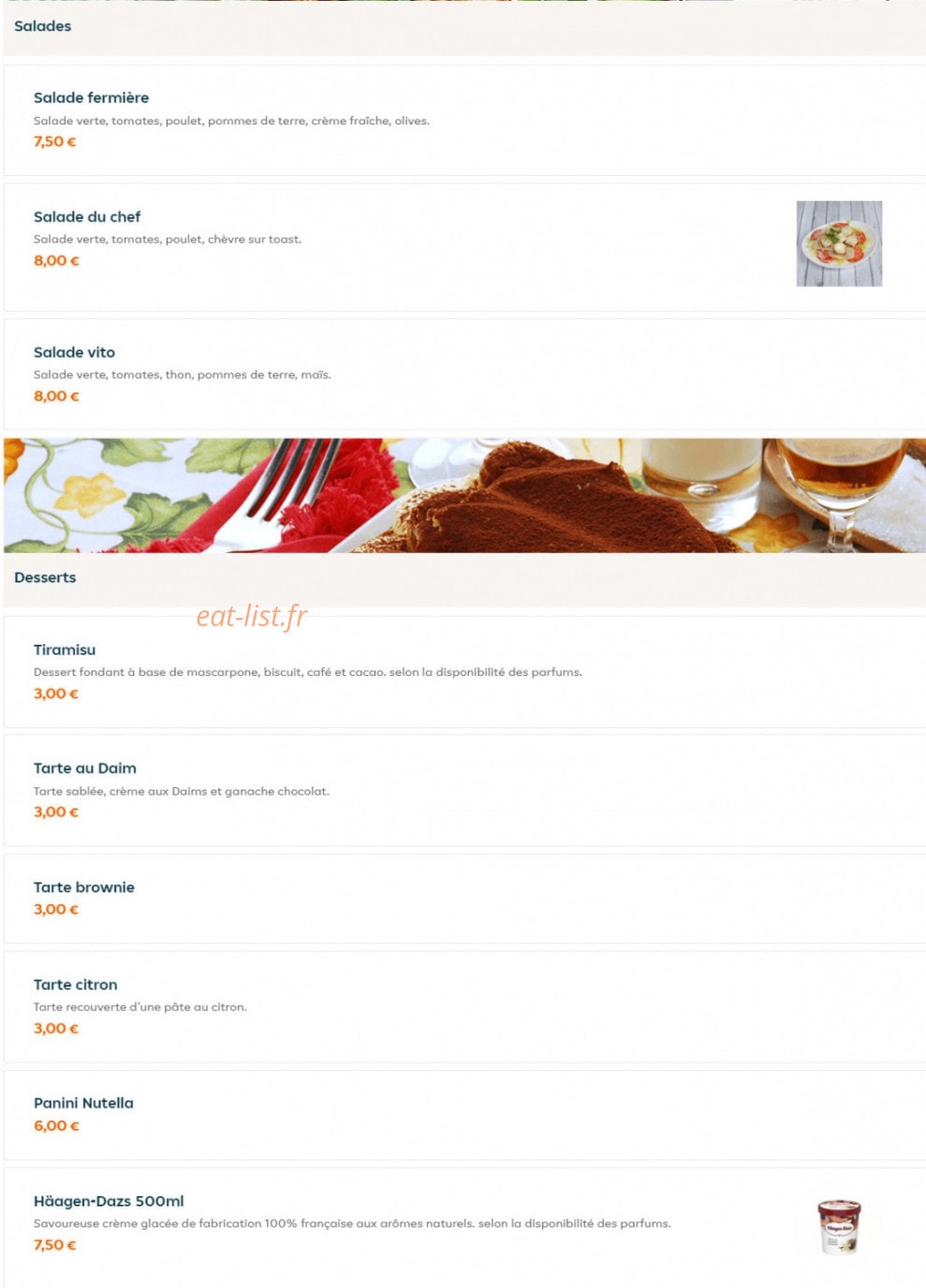 Pizza Vito — carte page 17