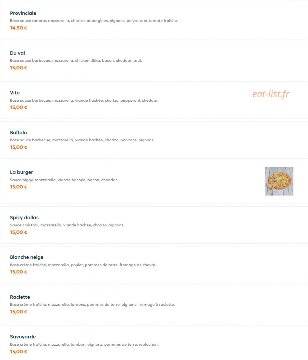 Pizza Vito — carte page 9