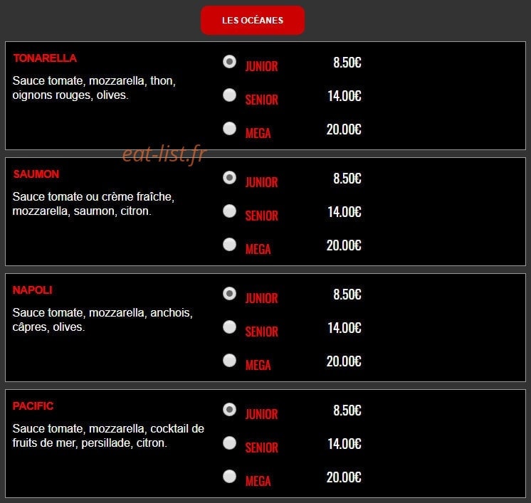 Pronto pizza — carte page 3
