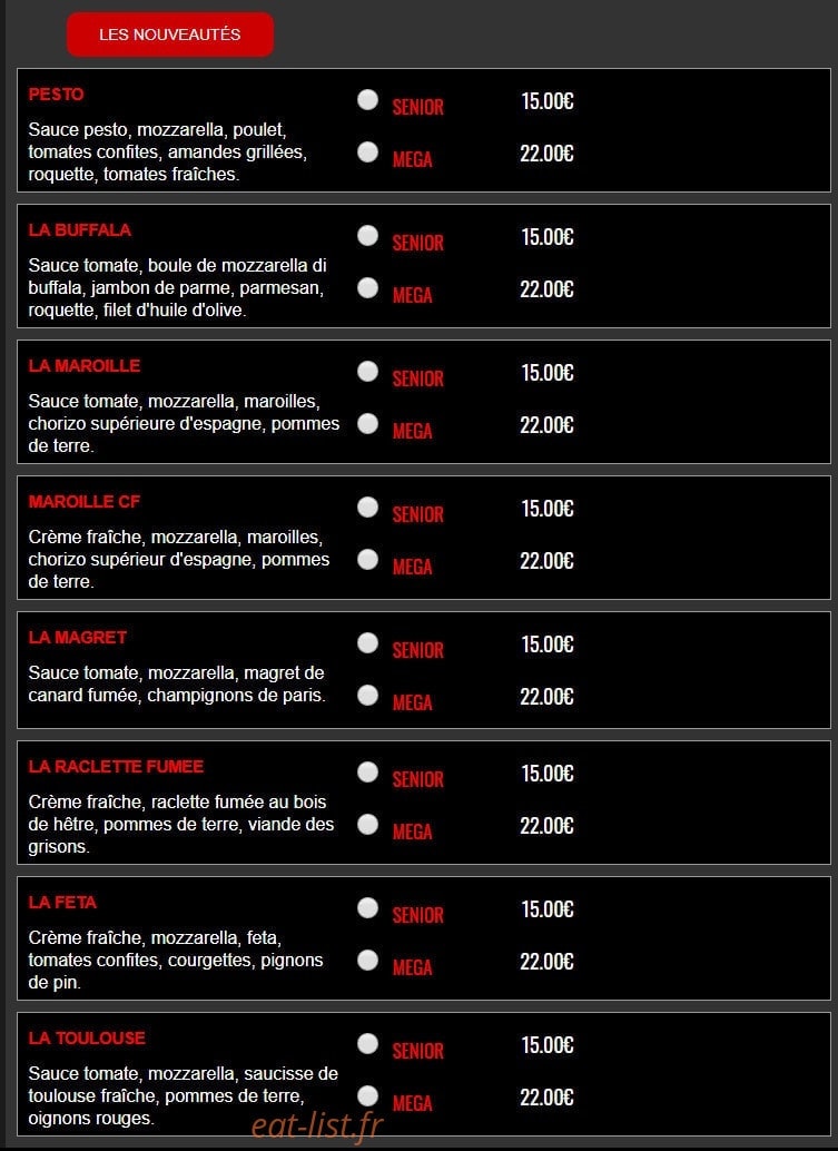 Pronto pizza — carte page 4
