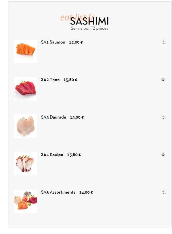 Sushi Show — carte page 6
