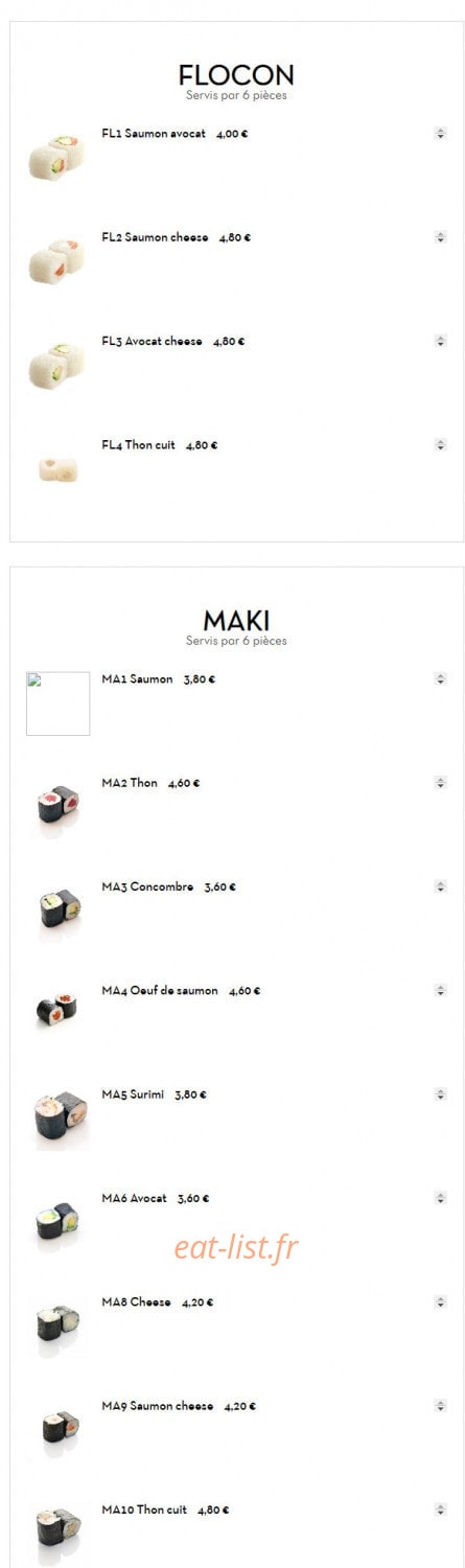 Sushi Show — carte page 10