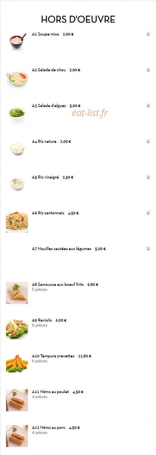 Sushi Show — carte page 3