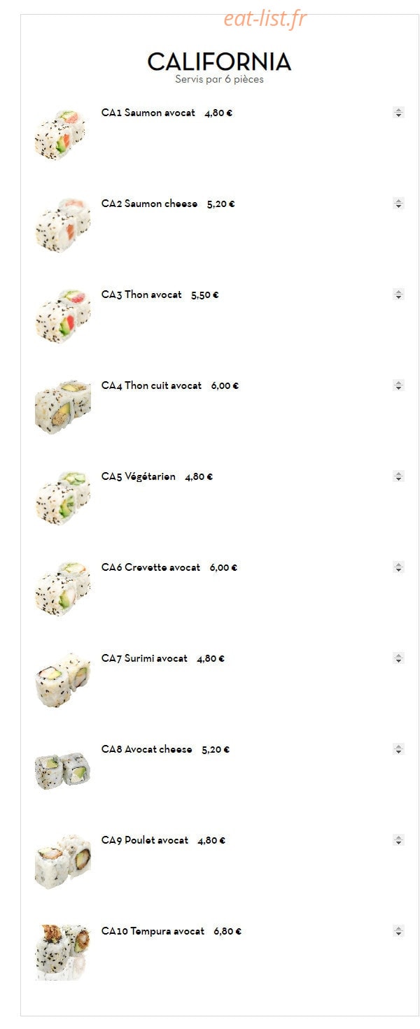 Sushi Show — carte page 12
