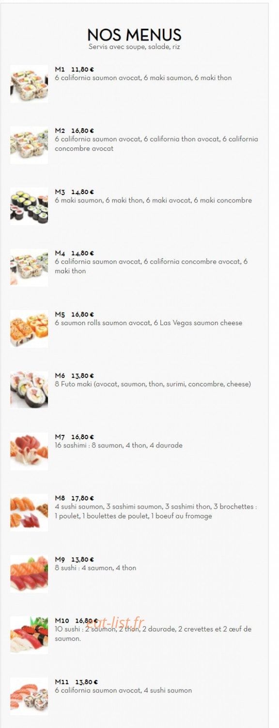 Sushi Show — carte page 15
