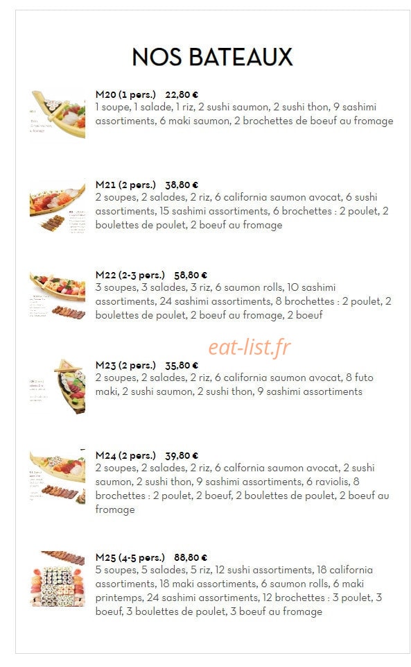 Sushi Show — carte page 17