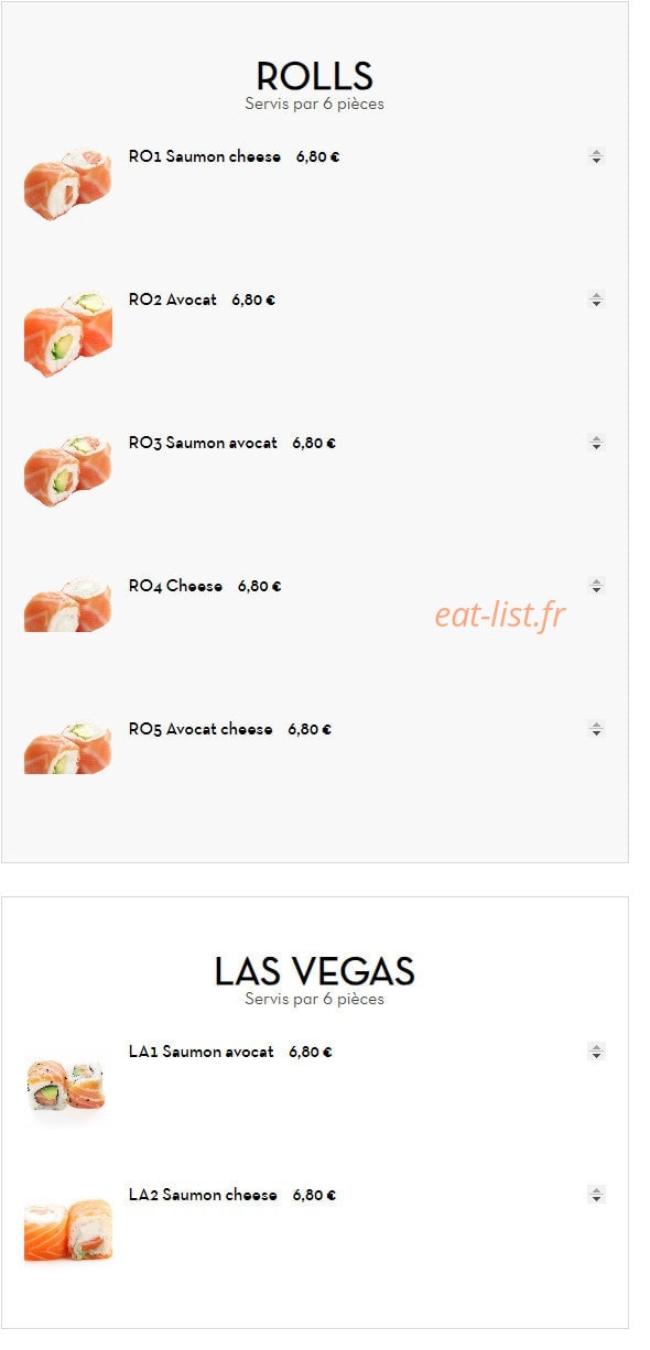 Sushi Show — carte page 7