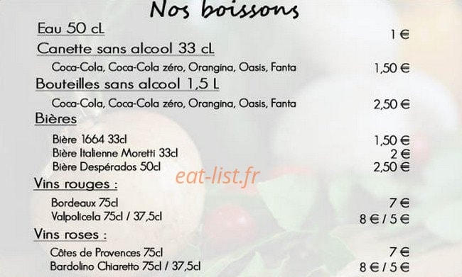 Pronto Pizza — carte page 4