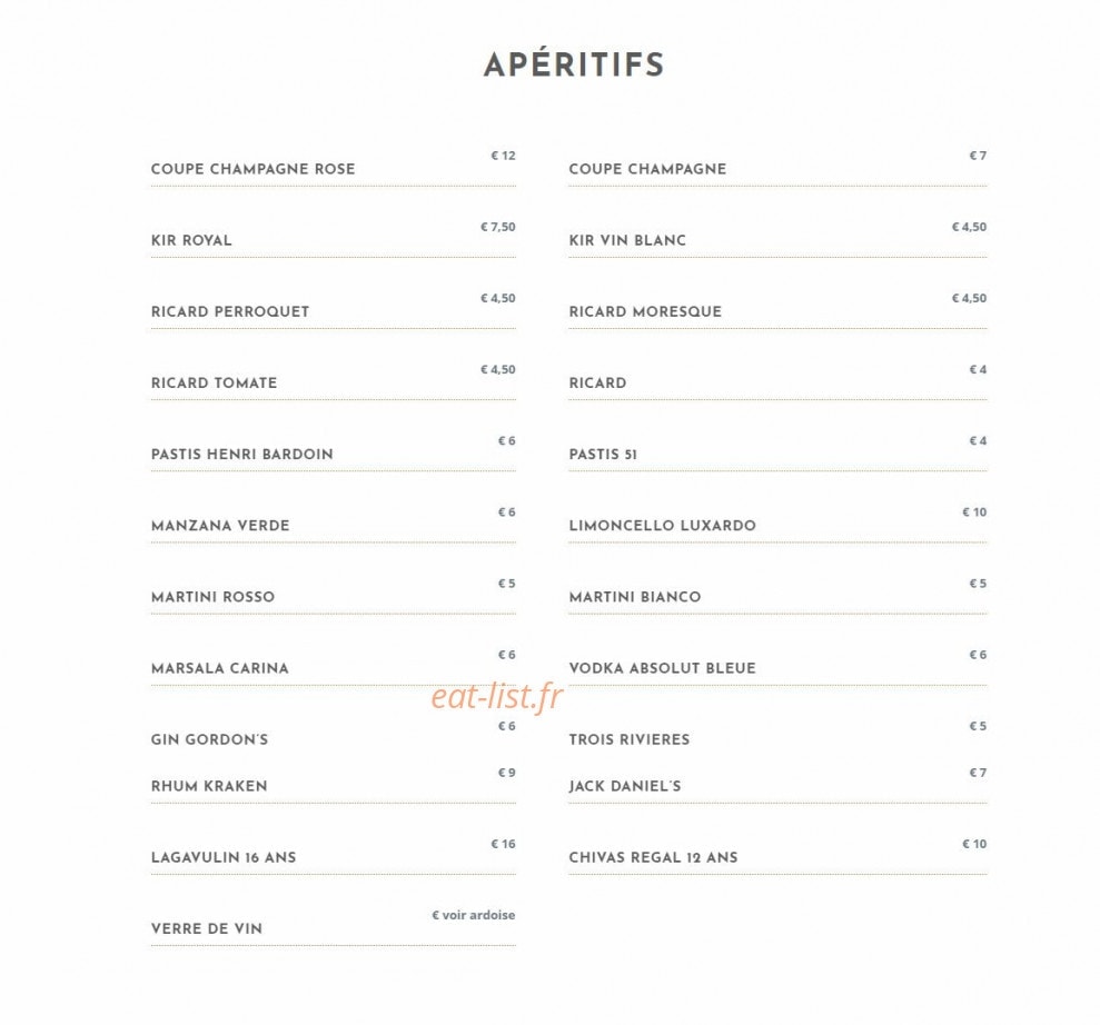 La Table du Petit Olivier — carte page 2