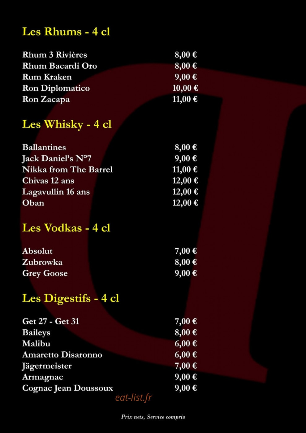 À l'endroit — carte page 11