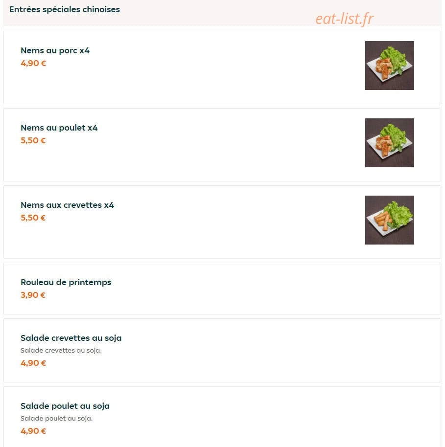 Allô Wok — carte page 12