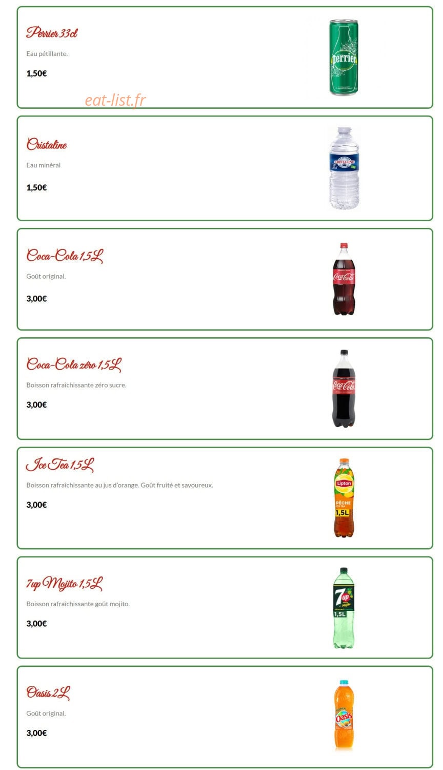 Arizona Pizza — carte page 17
